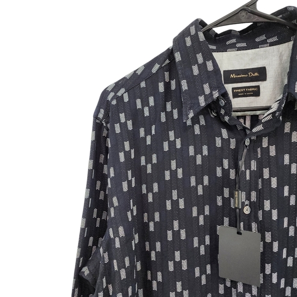 Massimo Dutti Men's 100% Cotton Casual Long Sleeves Button Down Shirt - Picture 2 of 7